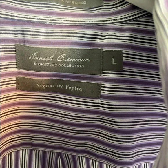 Daniel Cremieux Men's Royal Purple Dress Shirt Size L - Picture 2 of 3